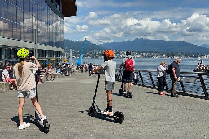 E-scooter & EUC guided tour to the secret spots in Vancouver - The Convention Centre, Canada Place, and Coal Harbour
