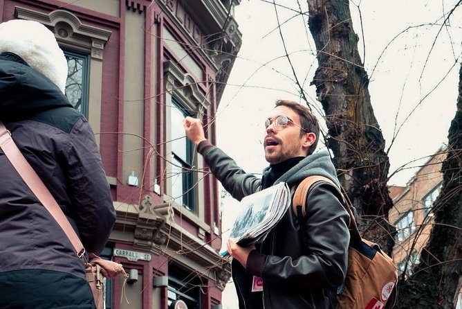 Gastown, the origins of Vancouver - The Lookout Building and old transportation links
