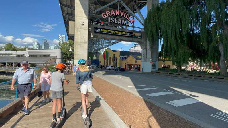 Great Vancouver EUC & E-scooters loop tour - Granville Island Public Market for food and a pause