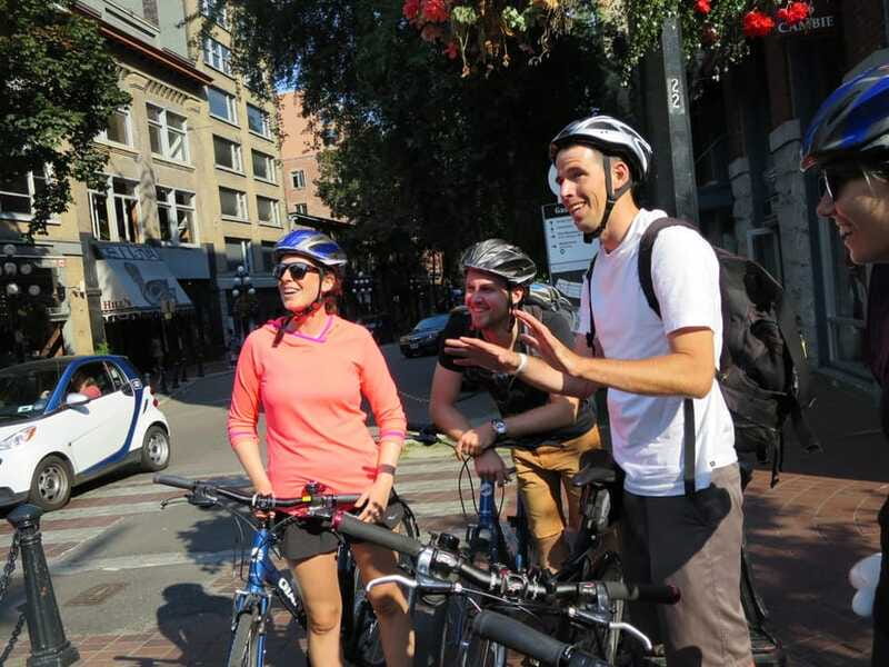 Vancouver: Gastown, Chinatown & Granville Island Bike Tour - Gastown, the Steam Clock and Woodward’s Tower