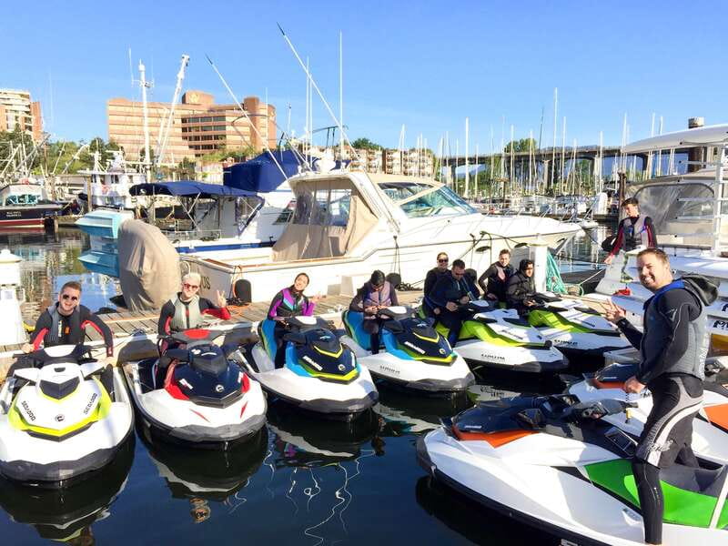 Vancouver: Ocean Jetski Morning Tour - Riding from the city toward Bowen Island