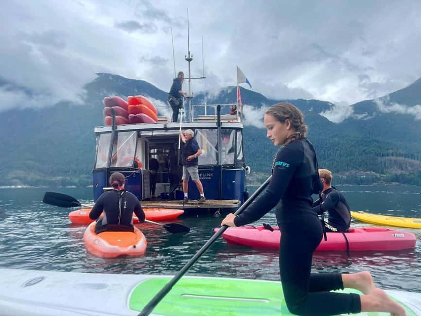 Vancouver: Snorkel, Kayak, and Seal Adventure Boat Tour - The boat jump and the ride home