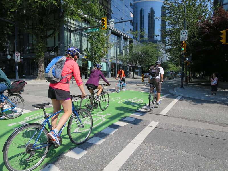 Vancouver: Stanley Park & Downtown Bike Tour - Robson Square puts downtown history in one frame