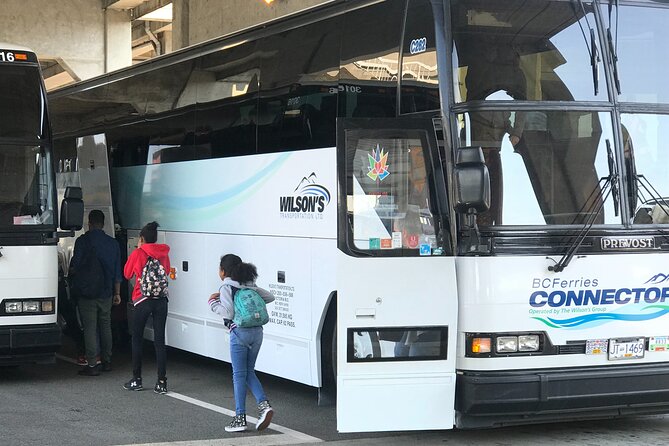 Vancouver to Victoria - Vancouver Airport (YVR) Pickup - Coach Bus Transfer - From Swartz Bay to downtown Victoria
